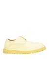 Marsèll Woman Lace-up Shoes Yellow Size 7.5 Leather In Yellow