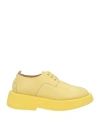 Marsèll Woman Lace-up Shoes Pastel Yellow Size 8 Calfskin In Yellow