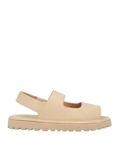Marsèll Woman Sandals Beige Size 10 Leather