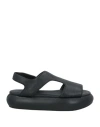 Marsèll Black Ciambellona Sandals In 666 Black