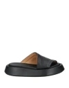 Marsèll Woman Sandals Black Size 7 Leather