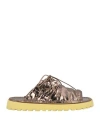Marsèll Woman Sandals Bronze Size 8 Leather In Yellow