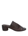 Marsèll Woman Sandals Dark Brown Size 6 Calfskin