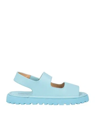 Marsèll Woman Sandals Light Blue Size 8 Leather