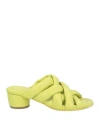Marsèll Woman Sandals Lime Green Size 6 Calfskin In Green