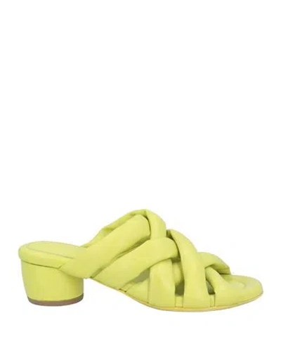 Marsèll Woman Sandals Lime Green Size 6 Calfskin
