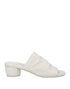 Marsèll Otto Ruched Leather Mules In Off White