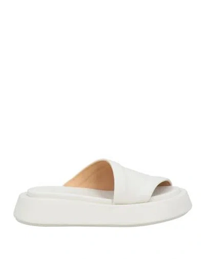 Marsèll Woman Sandals Off White Size 8 Leather In Grey
