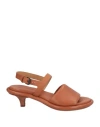 Marsèll Woman Sandals Tan Size 7.5 Leather In Brown