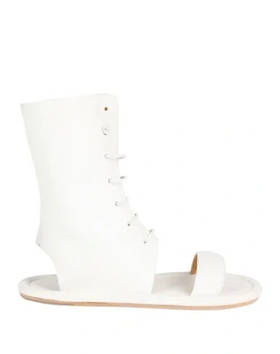 Marsèll Woman Sandals White Size 7.5 Leather