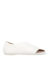 Marsèll Open Toe Wrap Over Loafers In White