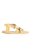 Marsèll Woman Sandals Yellow Size 8 Leather In Yellow