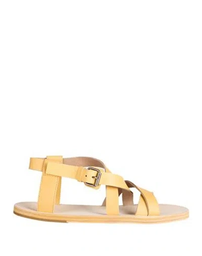 Marsèll Woman Sandals Yellow Size 8 Leather