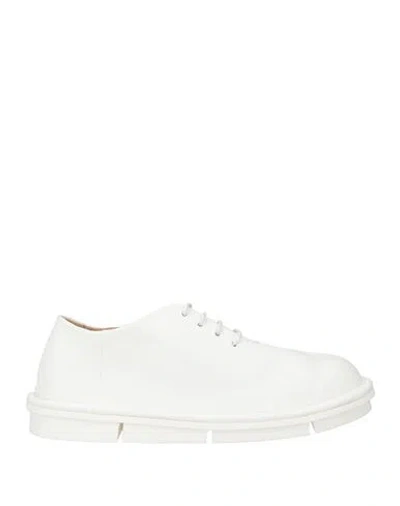 Marsèll Woman Lace-up Shoes White Size 10 Leather