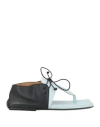 Marsèll Woman Thong Sandal Sky Blue Size 6 Calfskin In Blue