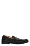 Marsèll Leather Round Toe Loafers With Ruched Detailing In Black