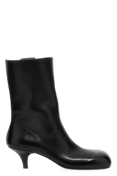Marsèll 'tillo' Kitten Heel Mid-calf Boots In Black