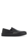 Marsèll Marsell Minimalist Black Calfskin Slip-on Slippers With Rubber Sole In Black