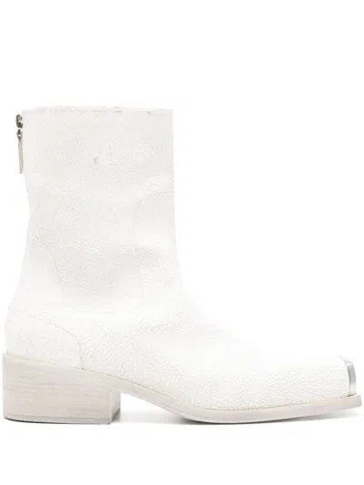 Marsèll Metal-toecap Ankle Boots In White