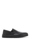 Marsèll Marsell Minimalist Black Calfskin Slip-on Slippers With Rubber Sole