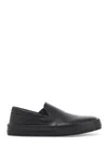 Marsèll Marsell Minimalist Black Calfskin Slip-on Slippers With Rubber Sole In Nero (black)