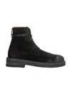 Marsèll Wrap Ankle Round Toe Textured Boots In Black