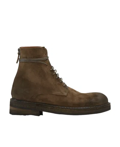 Marsèll Parrucca Suede Lace-up Boots In Green