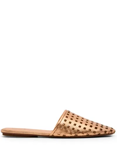 Marsèll Perforated Mules In Gold