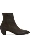Marsèll Pointed-toe Suede Ankle Boots In Brown