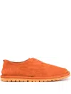 Marsèll Ridged-sole Suede Oxford Shoes In Orange