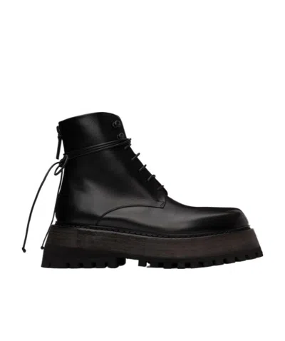 Marsèll Round-headed Logo Boots In Black