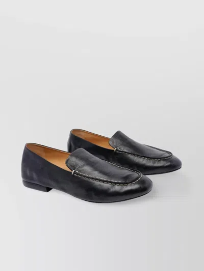 Marsèll Round Toe Leather Loafers With Contrasting Stitching