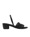 Marsèll Round-toe Leather Slingback Sandals In Black