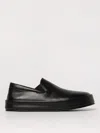 Marsèll Marsell Minimalist Black Calfskin Slip-on Slippers With Rubber Sole In Schwarz