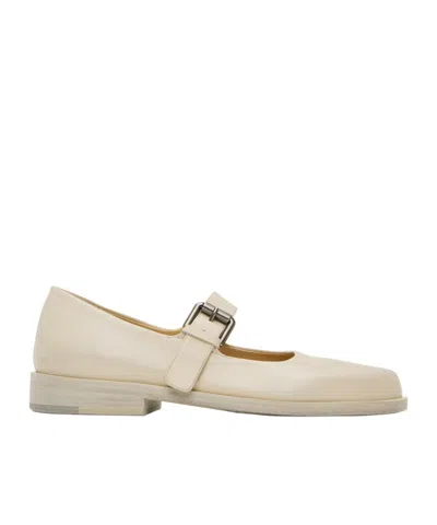 Marsèll Side Pin Buckle Love Shoes In Nude