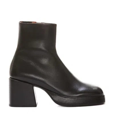 Marsèll Side Zipper Boots In Black