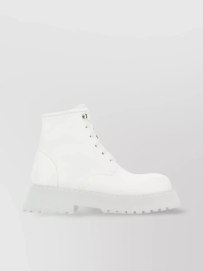 Marsèll Sole Stitched Ankle Boots In White
