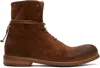 Marsèll Ssense Exclusive Brown Zucca Media Ankle Boots In Walnut