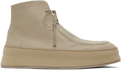 Marsèll Ssense Exclusive Grey Cassapana Ankle Boots In Clay