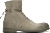 Marsèll Ssense Exclusive Gray Zucca Media Ankle Boots In Clay