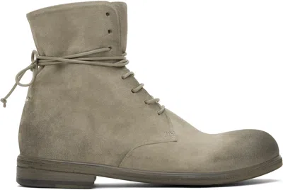 Marsèll Ssense Exclusive Grey Zucca Media Ankle Boots In Clay