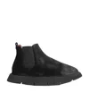 Marsèll Suede Round-toe Slip-on Boots In Black