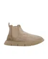 Marsèll Suede Round-toe Slip-on Boots In Brown