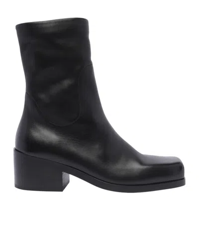 MARSÈLL MARSÈLL BLOCK-HEELED ZIPPED BOOTS