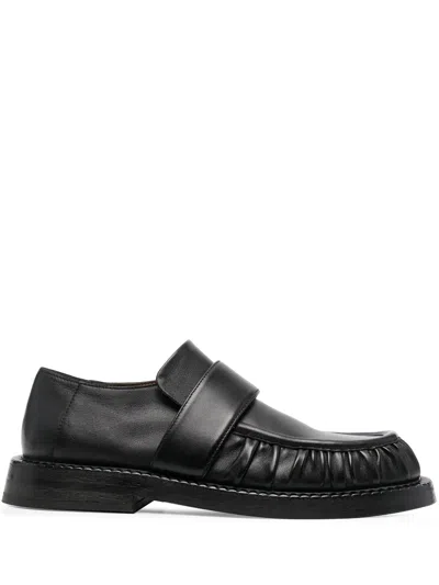 Marsèll Touch-strap Leather Loafers In Black