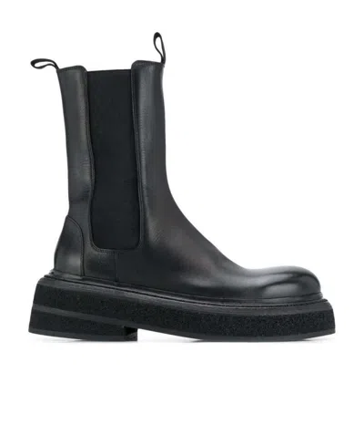 Marsèll Track Sole Ankle Boots In Black