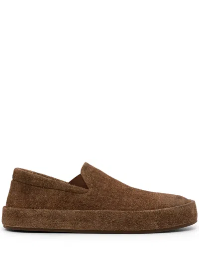 Marsèll Wool Round-toe Loafers In Brown