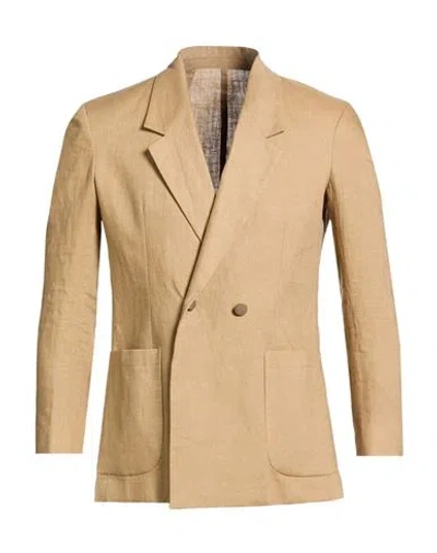 Marsēm Collection Man Blazer Camel Size 32 Linen In Brown