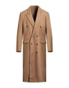 Marsēm Collection Man Coat Camel Size 40 Wool, Polyester, Elastane In Sand