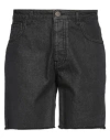 Marsēm Collection Man Denim Shorts Black Size 31 Cotton In Black